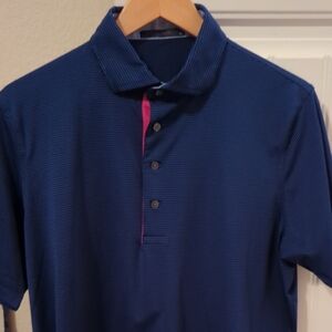 Greyson Saranac Golf Polo Blue & Black